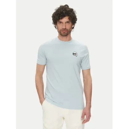 Zdjęcie KARL LAGERFELD T-Shirt 755710 552224 Błękitny Regular Fit