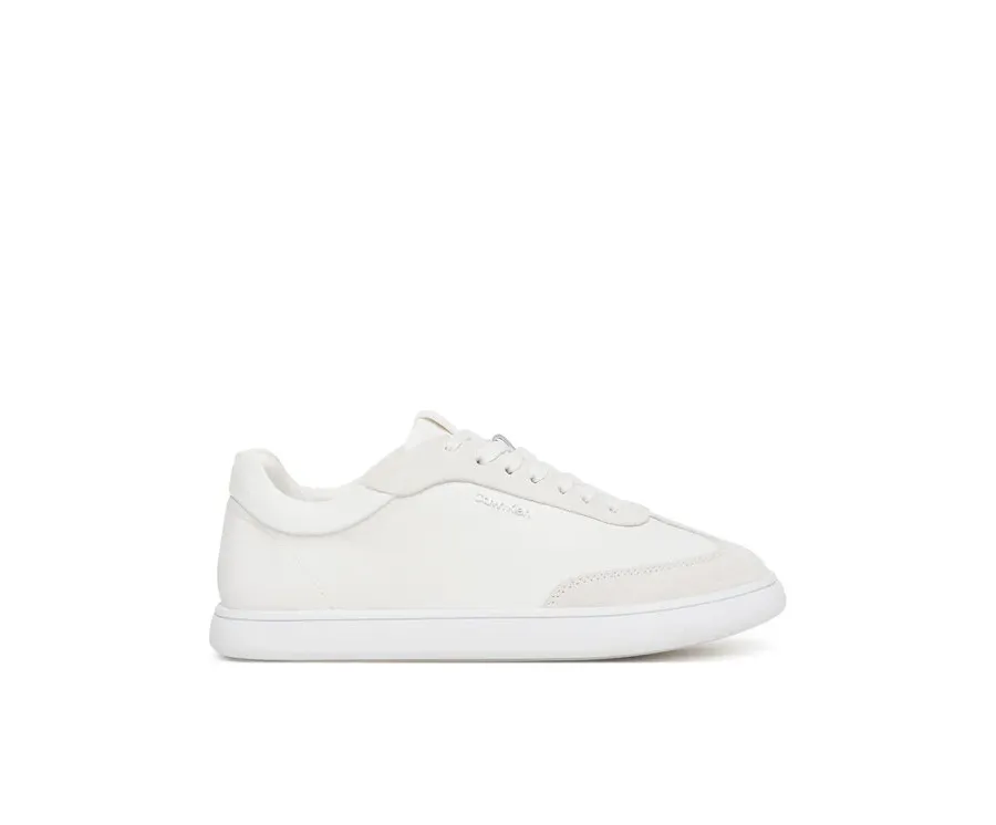 obrazek 1 Calvin Klein Sneakersy Cupsole Lace Up - Lth Sue Mix HW0HW02435 Biały