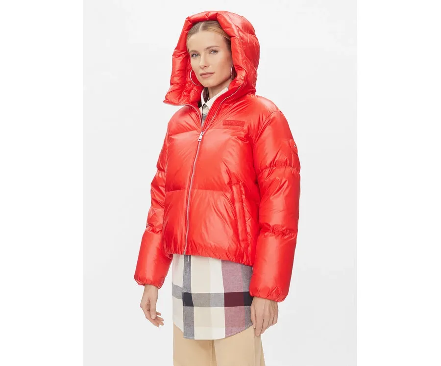 obrazek 1 Tommy Hilfiger Kurtka puchowa New York Gloss WW0WW40836 Czerwony Relaxed Fit