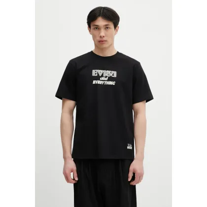 Zdjęcie Evisu t-shirt bawełniany Seagull-Daicock Printed SS męski kolor czarny z nadrukiem 2ESHTM5TS1152