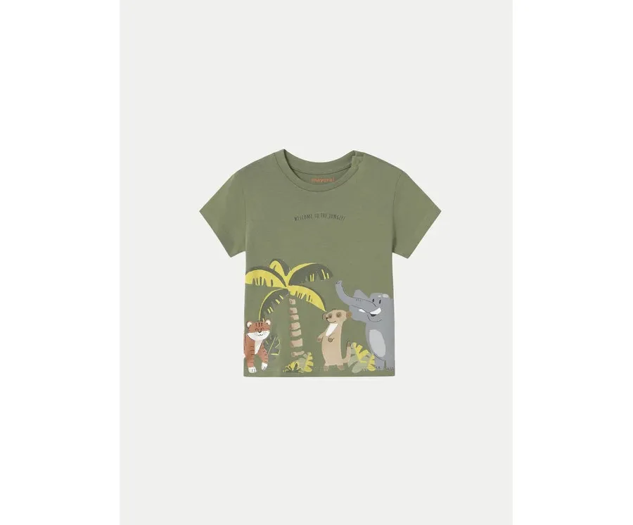 obrazek 1 Mayoral T-Shirt 1057 Zielony Regular Fit