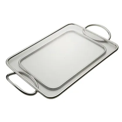 Zdjęcie Prostokątna taca do serwowania - szkło akrylowe