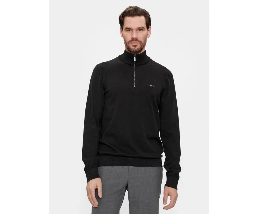 obrazek 1 Calvin Klein Sweter K10K112735 Czarny Regular Fit