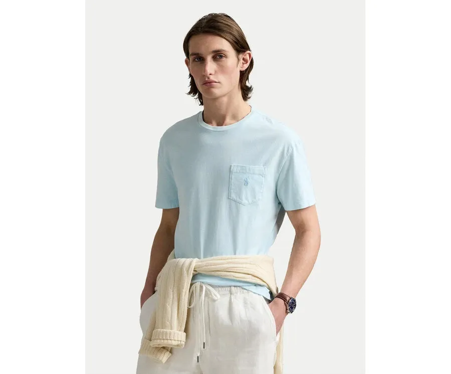 obrazek 1 Polo Ralph Lauren T-Shirt 710969628002 Błękitny Custom Slim Fit