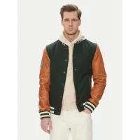 Zdjęcie Serge Pariente Kurtka bomber Varsity Bomber Zielony Regular Fit