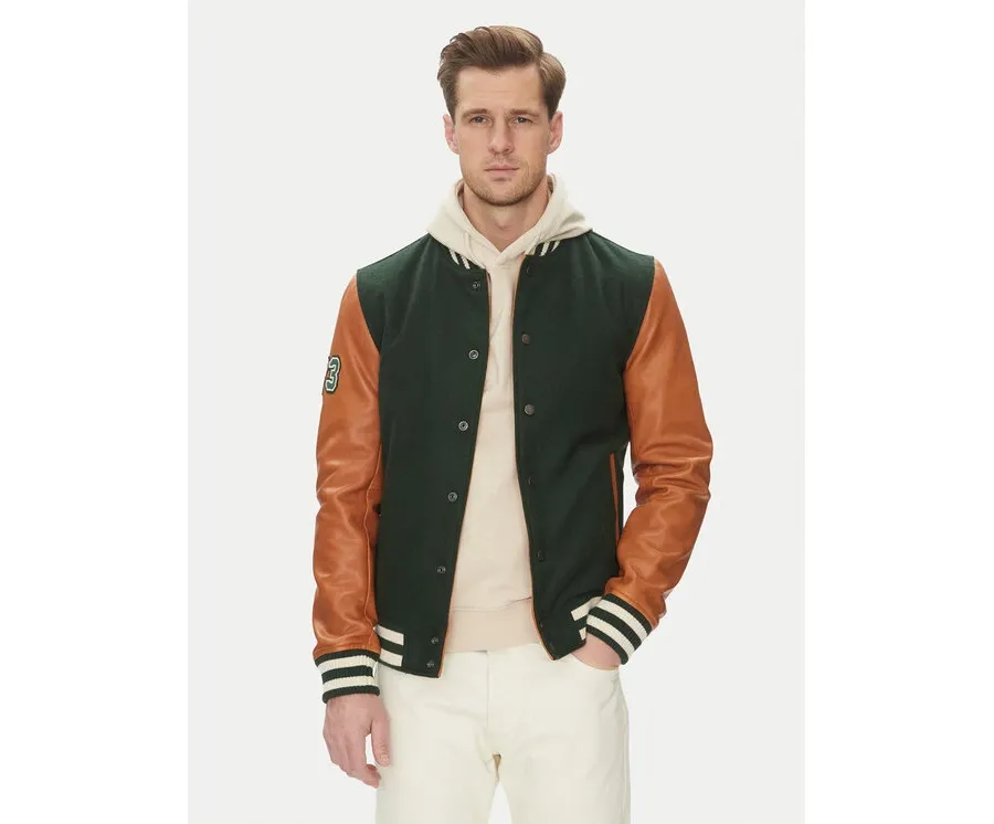 obrazek 1 Serge Pariente Kurtka bomber Varsity Bomber Zielony Regular Fit