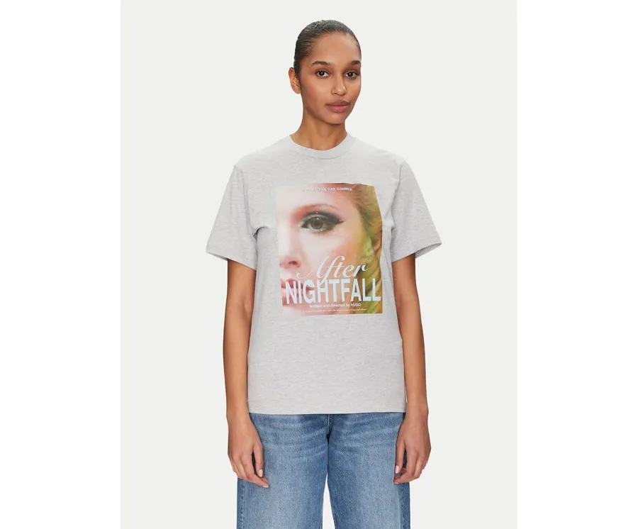 obrazek 1 HUGO T-Shirt Vintage 50534545 Szary Boxy Fit