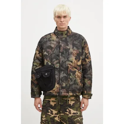 Zdjęcie Andersson Bell kurtka Multi-Pocket Camouflage Quilted Jumper męska kolor zielony przejściowa oversize awa617m