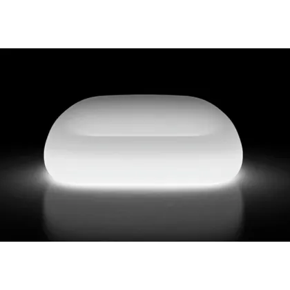 Zdjęcie Designerska sofa w stylu minimalistycznym do nowoczesnych ogrodów i wnętrz podświetlana lampą led - Plust