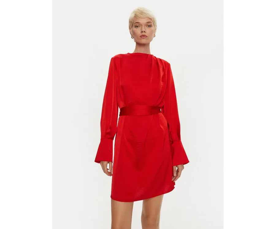 obrazek 1 Lola Casademunt by Maite Sukienka koktajlowa MF2416003 Czerwony Regular Fit