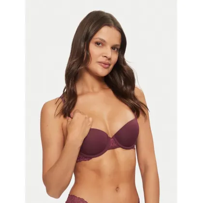 Zdjęcie Calvin Klein Underwear Biustonosz z fiszbiną 000QF7577E Bordowy