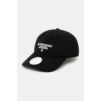 Zdjęcie AAPE czapka z daszkiem Now męska kolor czarny gładka AAPCPM5255XXO