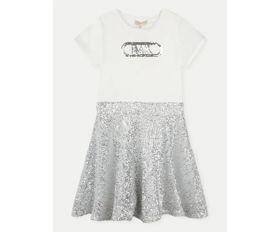 obrazek 1 MICHAEL KORS KIDS Sukienka codzienna R30173 M Srebrny Regular Fit