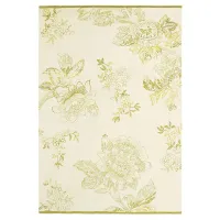 Picture Subtle beige and gold carpet with flowers - TONQUIN CREAM 37009
