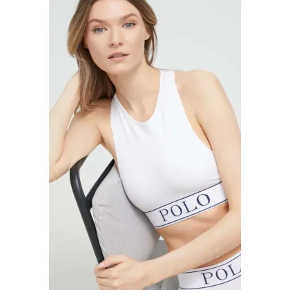Zdjęcie Polo Ralph Lauren biustonosz kolor biały gładki
