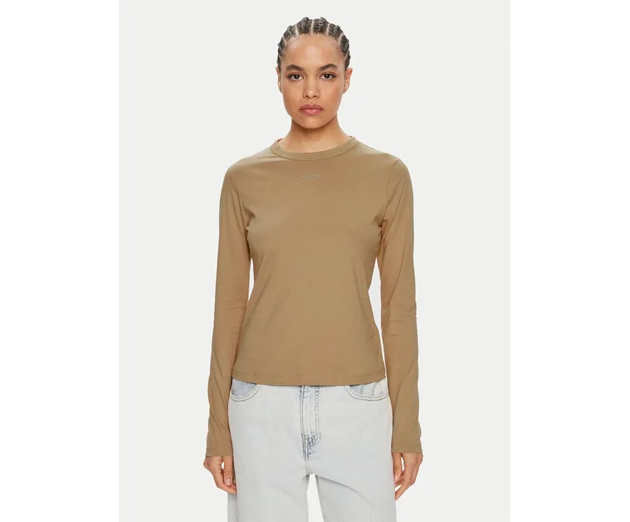 obrazek 1 Calvin Klein Bluzka Nano Logo K20K207572 Beżowy Regular Fit