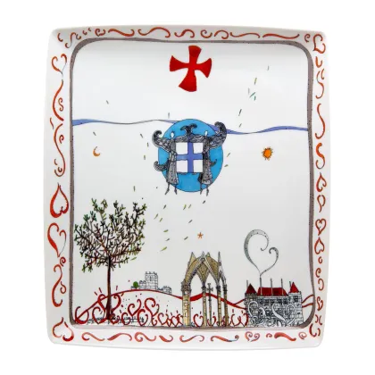 Zdjęcie Porcelanowy talerz-półmisek inspirowany Europejską Stolicą Kultury 2012 - Guimarães  - Vista Alegre