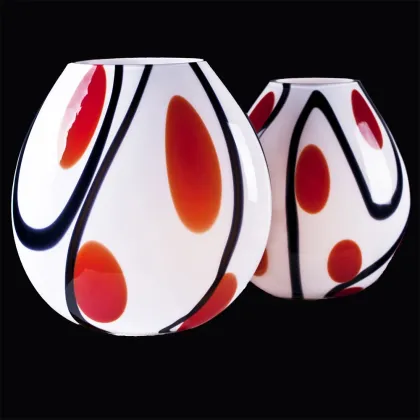 Zdjęcie Biało-czerwono-czarna szklana lampa Rio marki iMuranesi