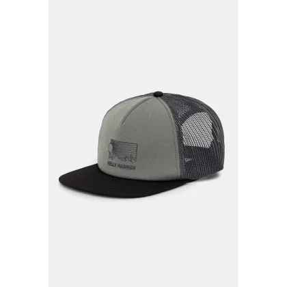 Zdjęcie Helly Hansen czapka z daszkiem kolor zielony z aplikacją 67155
