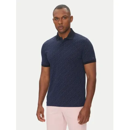 Zdjęcie Tommy Hilfiger Polo Monogram MW0MW39218 Granatowy Regular Fit