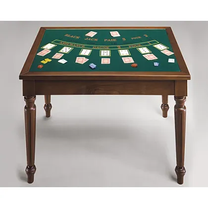 Picture Classic table for lovers of chess, cards, roulette, backgammon and blackjack
