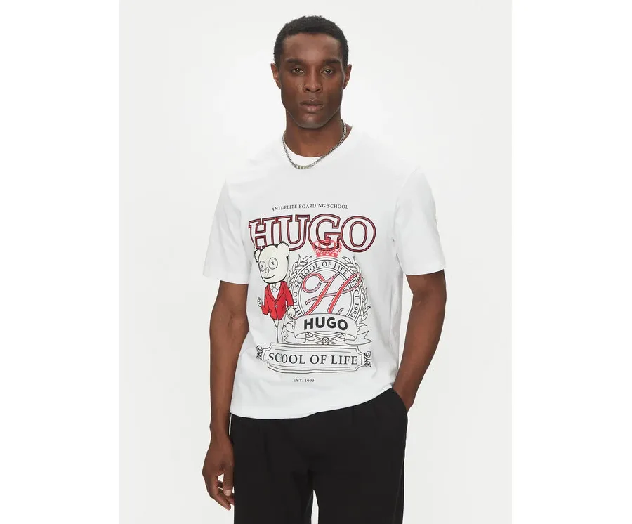 obrazek 1 HUGO T-Shirt 50538254 Biały Relaxed Fit