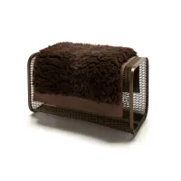 Picture Italian seat with suede and sheepskin seat
