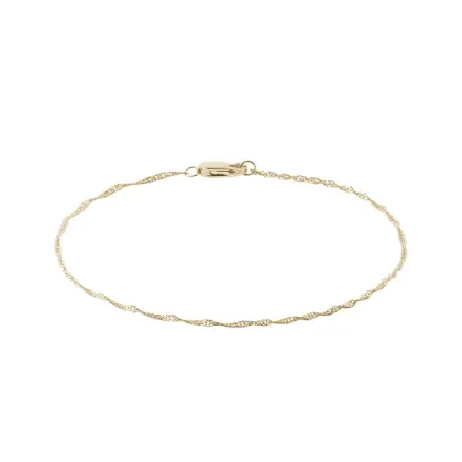 Zdjęcie Bransoletka typu Singapur z 14kt żółtego złota KLENOTA