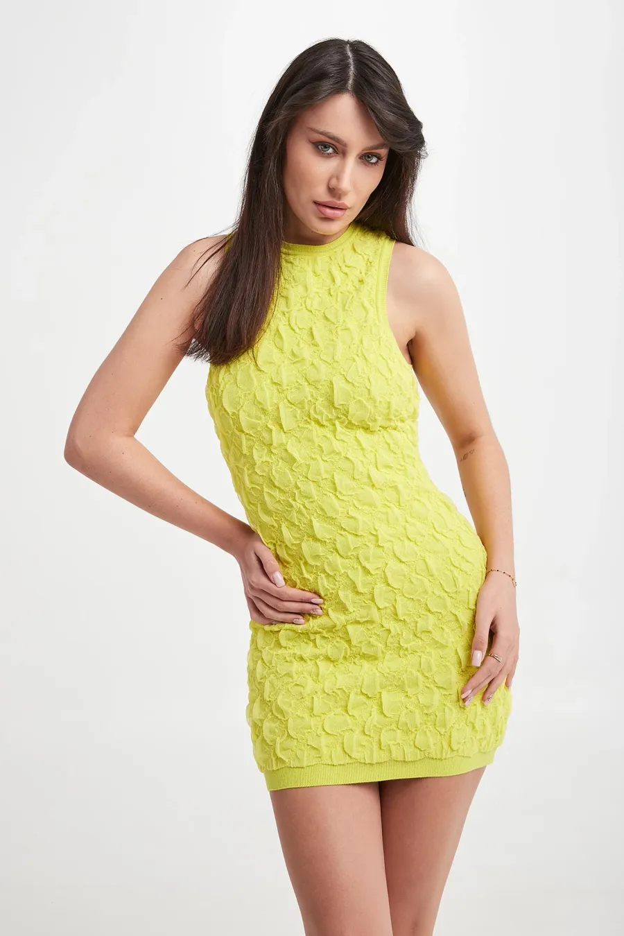 obrazek 1 Sukienka ze strukturą ELISABETTA FRANCHI Elisabetta Franchi