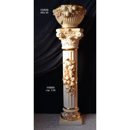 Picture Beautiful column and decorative pot made of ceramics