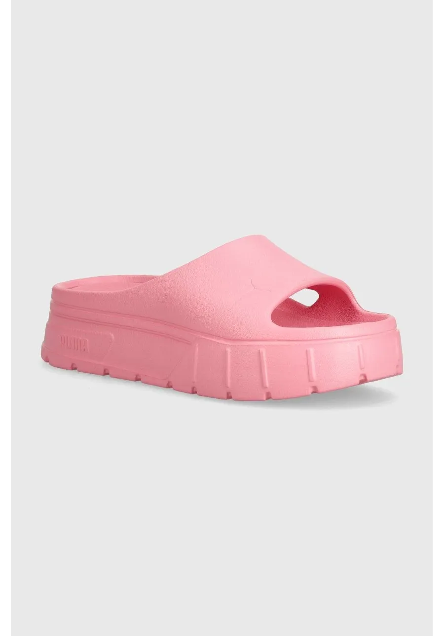 obrazek 1 Puma klapki Mayze Stack Injex damskie kolor fioletowy na platformie