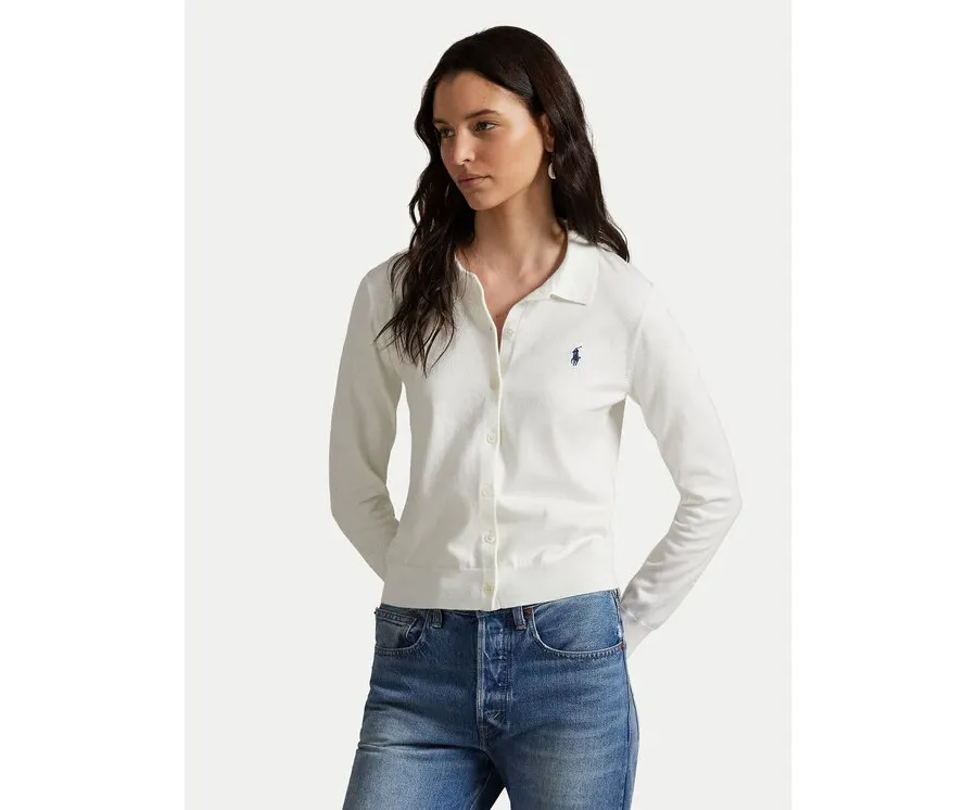 obrazek 1 Polo Ralph Lauren Kardigan 211972110002 Biały Slim Fit