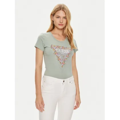Zdjęcie Guess T-Shirt W4YI72 J1314 Zielony Slim Fit