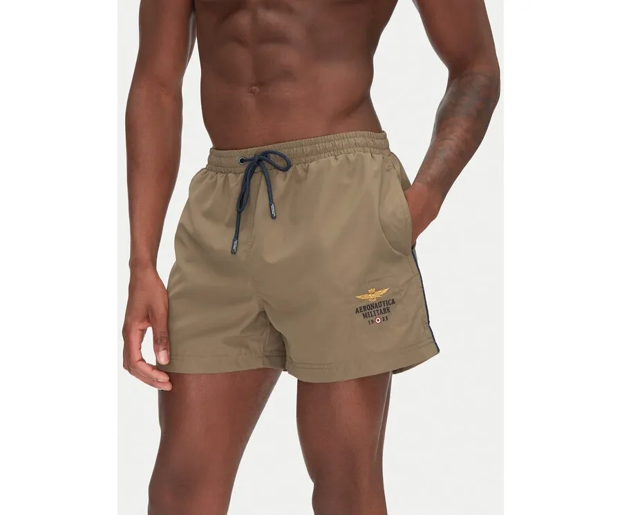 obrazek 1 Aeronautica Militare Szorty kąpielowe 251BW223CT2967 Khaki Regular Fit