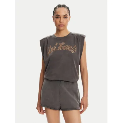 Zdjęcie Just Cavalli T-Shirt 78PAHE10 Szary Loose Fit
