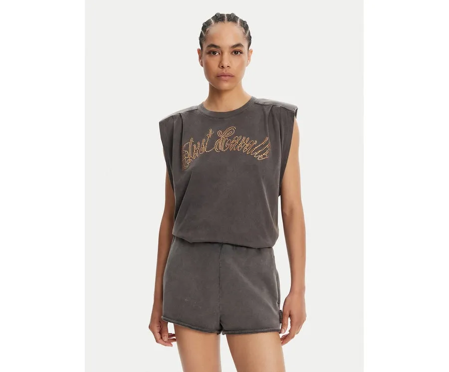 obrazek 1 Just Cavalli T-Shirt 78PAHE10 Szary Loose Fit