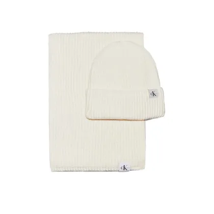 Zdjęcie Calvin Klein Jeans Zestaw Szalik i Czapka IU0IU00638 Écru