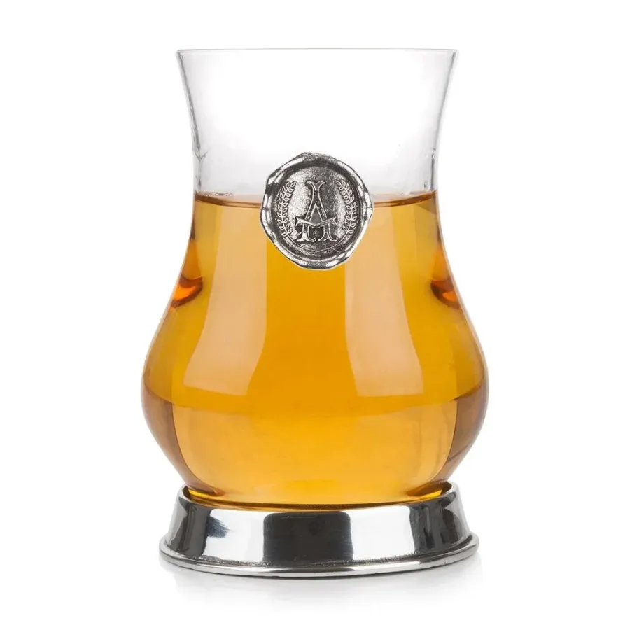 obrazek 1 Luksusowa szklanka do degustacji whisky z monogramem z literą „A” – prezent na wyjątkową okazję