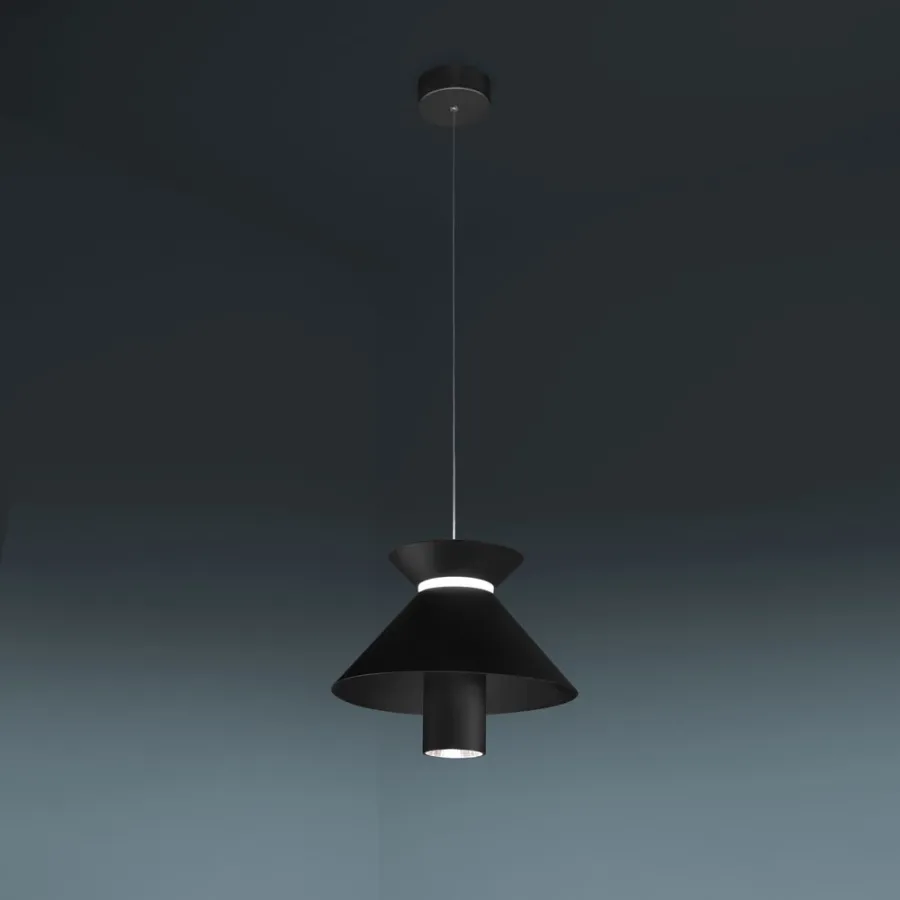 obrazek 3 Włoska lampa wisząca Hollyaudrey w czarnym kolorze