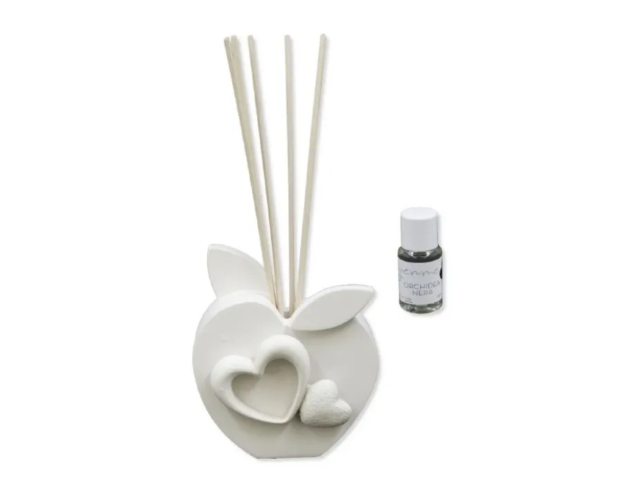 obrazek 1 Wyjątkowy dyfuzor w kształcie jabłka z sercami oraz perfumy czarna orchidea 15 ml