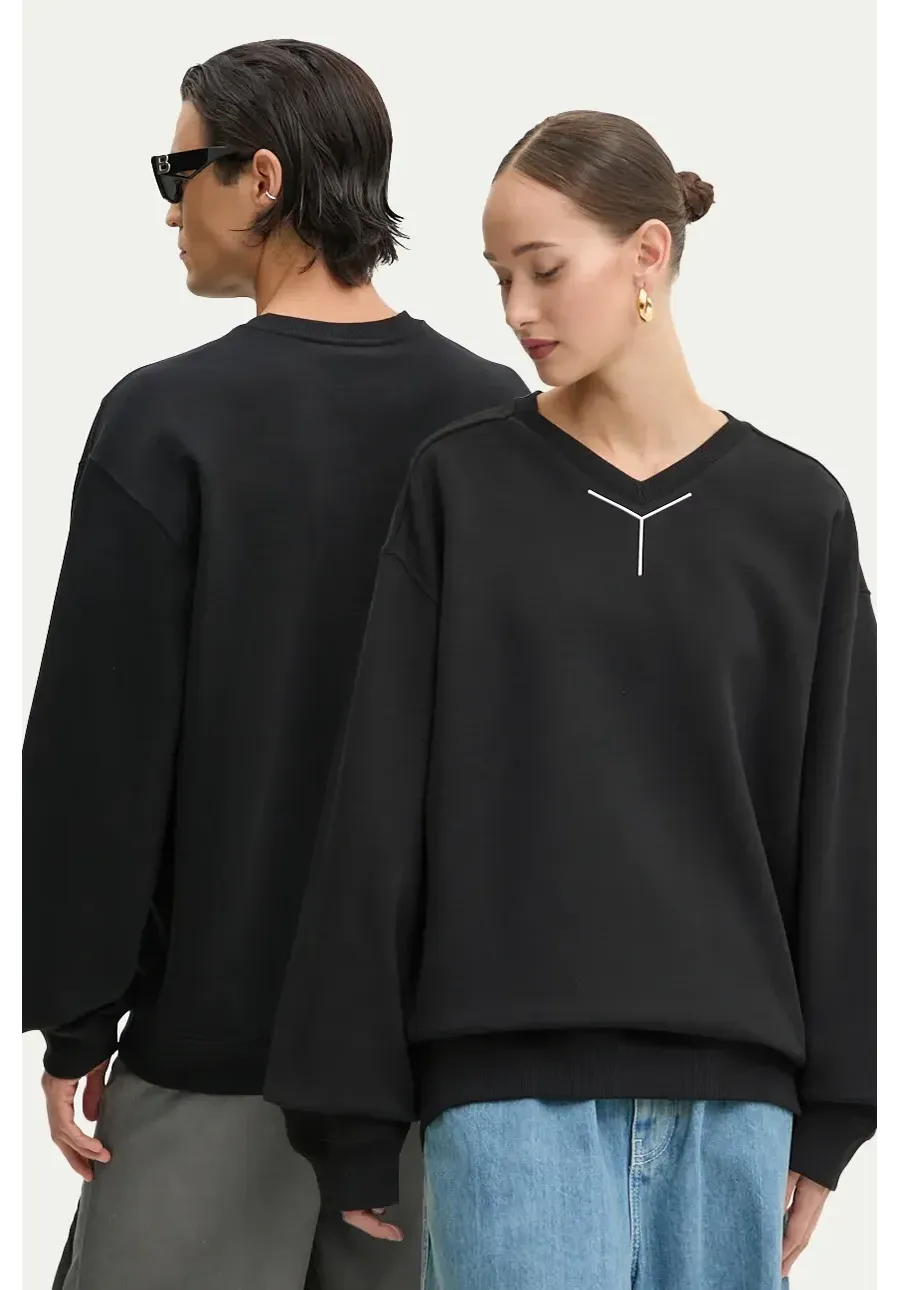 obrazek 1 Y/Project bluza bawełniana Y CHROME SWEATSHIRT kolor czarny z aplikacją 204SH004