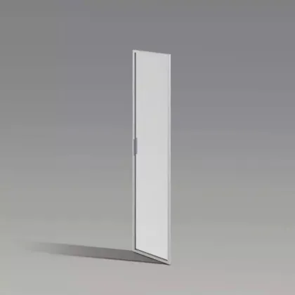 Zdjęcie Drzwi szklane o wymiarach 40x177 cm w ramie aluminiowej - Biuro Serwis