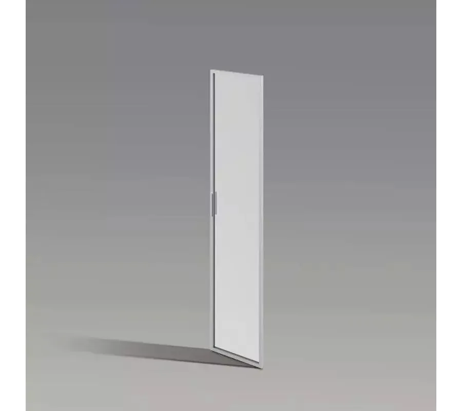 obrazek 1 Drzwi szklane o wymiarach 40x177 cm w ramie aluminiowej - Biuro Serwis