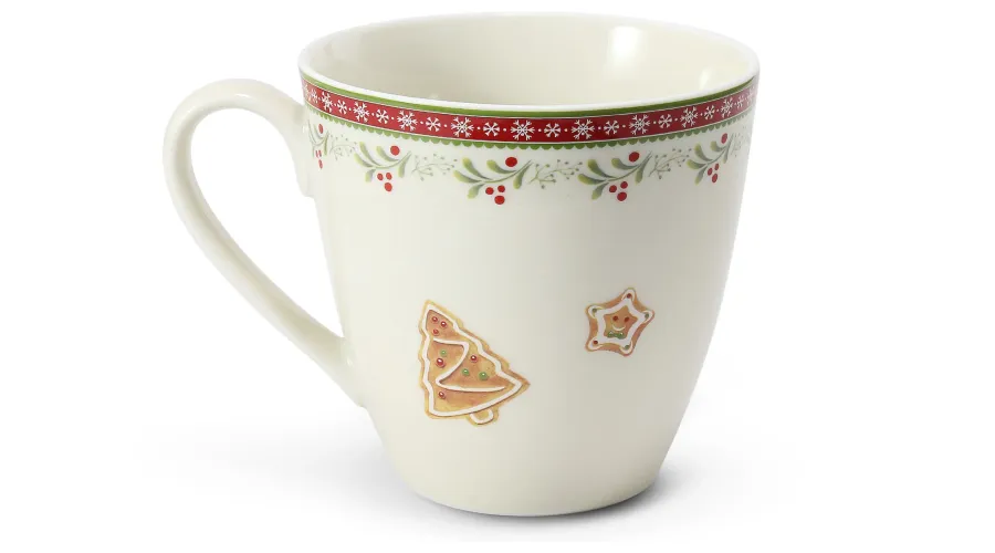 obrazek 2 Stylowy kubek z porcelany zdobiony bożonarodzeniowym motywem – Leander