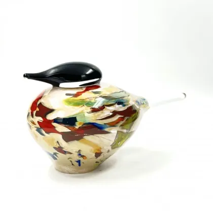 Zdjęcie Luksusowy duży wielokolorowy ptak z włoskiego szkła - uroczy upominek dla wyjątkowej osoby