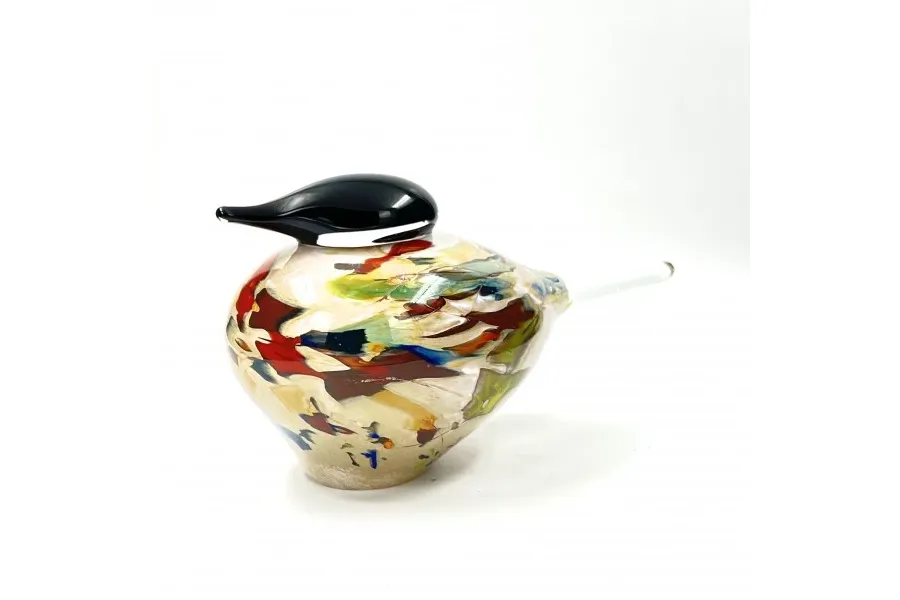 obrazek 1 Luksusowy duży wielokolorowy ptak z włoskiego szkła - uroczy upominek dla wyjątkowej osoby