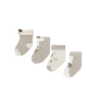 Zdjęcie Mayoral Zestaw 4 par wysokich skarpet dziecięcych 9762 Beżowy