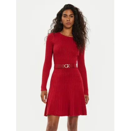 Zdjęcie Guess Sukienka dzianinowa W2BK29 Z2YJ2 Czerwony Regular Fit
