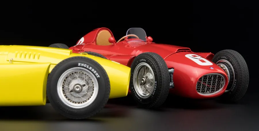 obrazek 11 Piękny komplet dwóch replik zółtego Ferrari D50 i czerwonej Lanci D50
