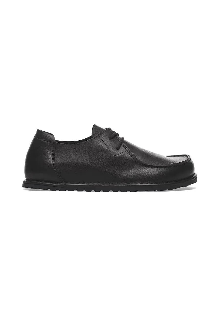 obrazek 1 Birkenstock półbuty skórzane Utti Lace LENA damskie kolor czarny na płaskim obcasie 1029649